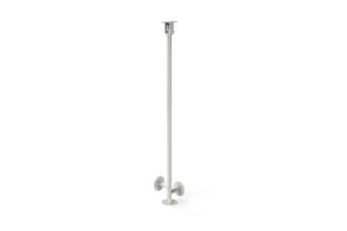 111702 WH Two or three flange stair rail, 875mm, white (RAL 9016)
