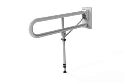 115SC WH Friction hinged rail with leg, stainless steel, concealed fixing, 800mm