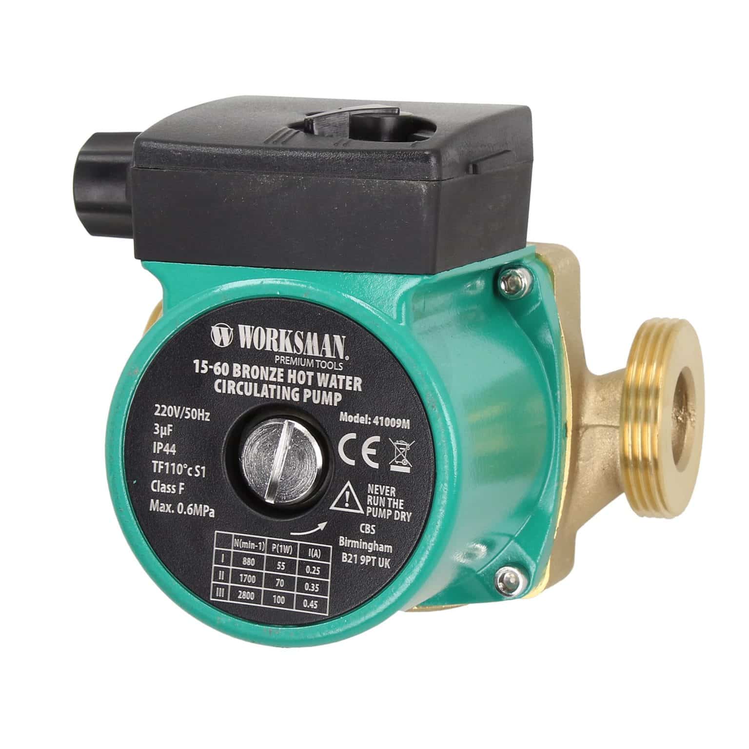 Worksman 1560 Bronze Circulation Pump UK Plumbing