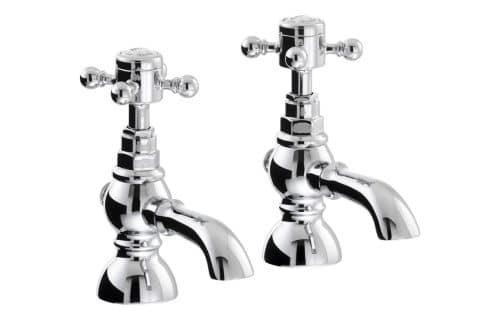 Abode Sentiment Basin Pillar Taps - Chrome