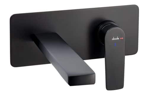 Abode Aquip Wall Mounted Basin / Bath Mixer - Matt Black