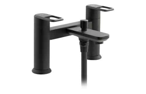Abode Levarto Deck Mounted Bath Shower Mixer - Matt Black