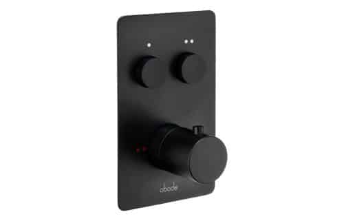 Abode Uno Concealed Push Button Shower (2 Exit) - Matt Black