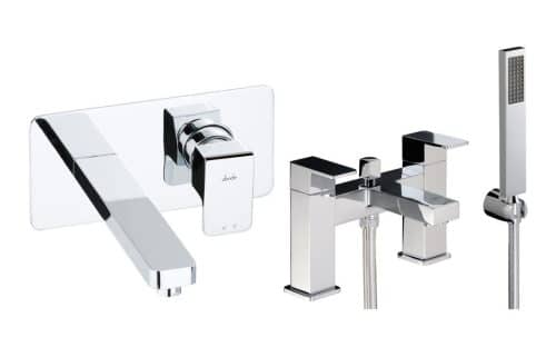 Abode Fervour Pack Offer 6 (Wall Mounted Basin Mixer & Bath/Shower Mixer) - Chrome