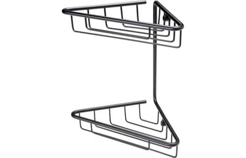 Red 2-Tier Corner Shower Caddy - Black