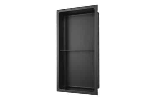 610x305mm Bathroom Niche - Matt Black