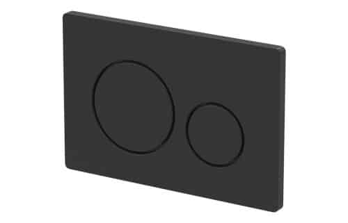 Round Push Button Flushplate - Black