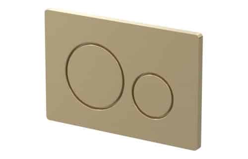 Round Push Button Flushplate - Brushed Brass