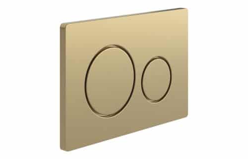 Round Push Button Flushplate - Brushed Bronze