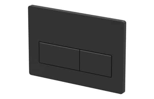 Rectangle Push Button Flushplate - Black