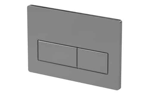 Rectangle Push Button Flushplate - Chrome