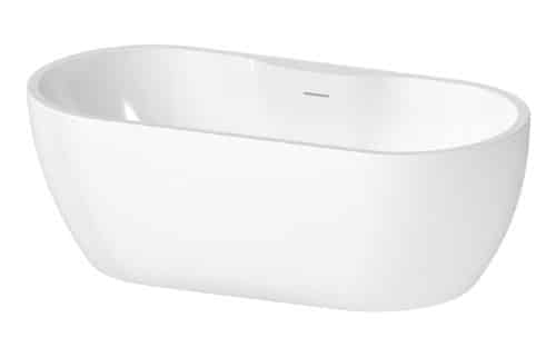 //2Go Freestanding 1650x745x580mm 0TH Bath - Gloss White