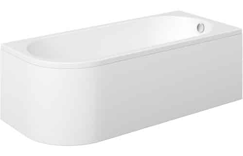 Ayers J Shape 1700x725x600mm 0TH Bath w/Legs (RH)
