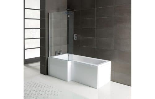 L-Shape 1700x700-850x410mm 0TH Shower Bath  Panel & Screen (LH)