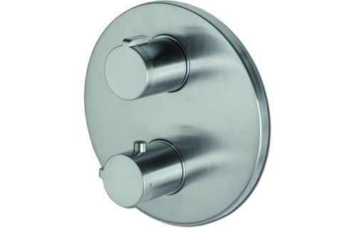 Vema Tiber Two Outlet Thermostatic Mixer - St/Steel