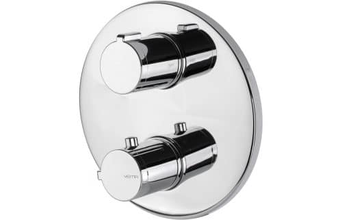Vema Round Two Outlet Thermostatic Mixer Valve