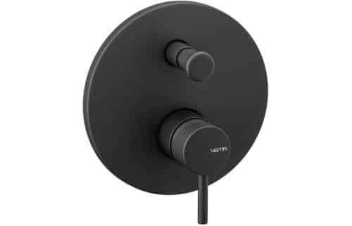 Vema Maira Black Concealed Two Outlet Shower Mixer w/Diverter
