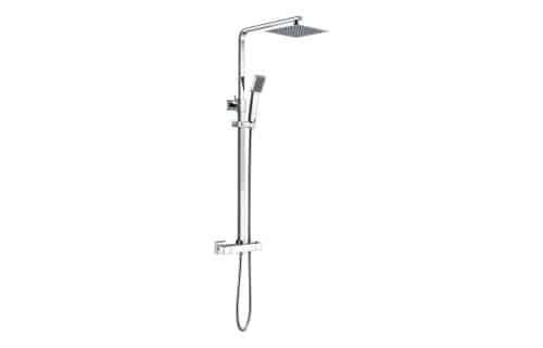 Yosemite Square Thermostatic Bar Mixer w/Riser Kit - Chrome