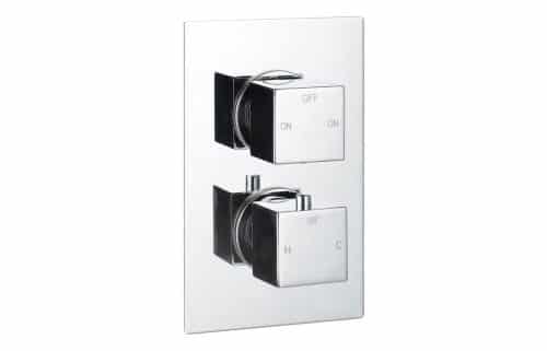 Yosemite Thermostatic Two Outlet Twin Shower Valve - Chrome