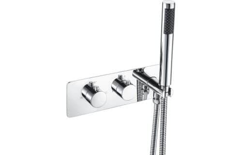 Jurong Thermostatic Two Outlet Shower Valve w/Handset - Chrome