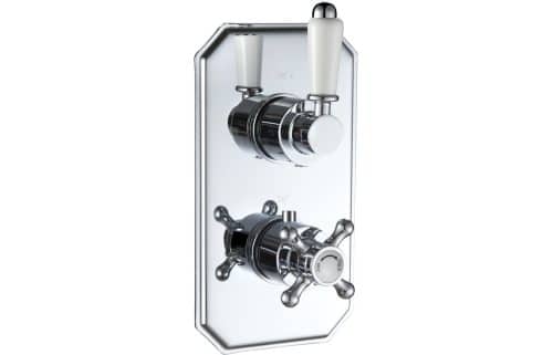 Kalambo Traditional Lever Thermostatic Single Outlet Shower Valve - Chrome