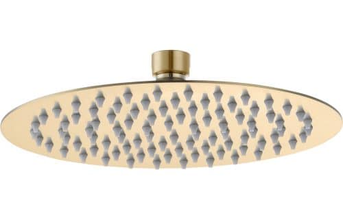 Gullfoss 250mm Round Ultraslim Showerhead - Brushed Brass