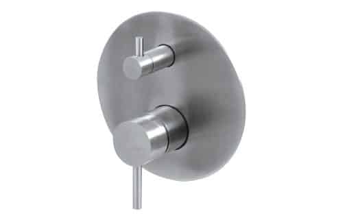 Vema Tiber Two Outlet Shower Mixer w/Diverter - St/Steel