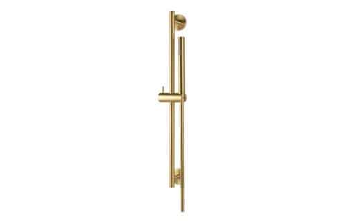 Vema Tiber Riser  Handset & Hose Set - Brushed Brass