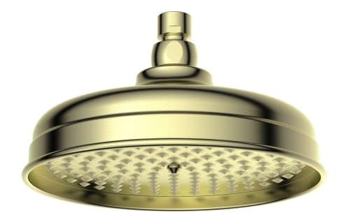 Kalambo 200mm Round Traditional Showerhead - Brushed Brass