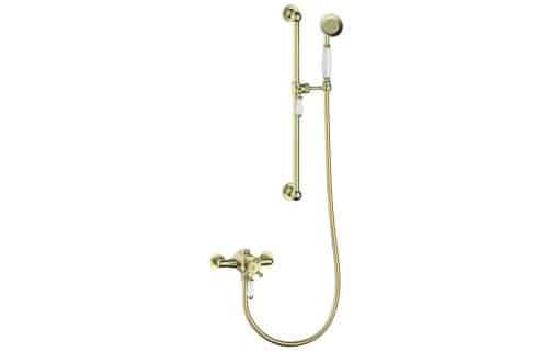 Kalambo Concentric Single Outlet Shower Valve & Riser Kit Pack 1 - Brushed Brass