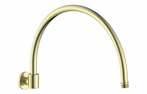 Kalambo 365mm Traditional Round Shower Arm - Brushed Brass