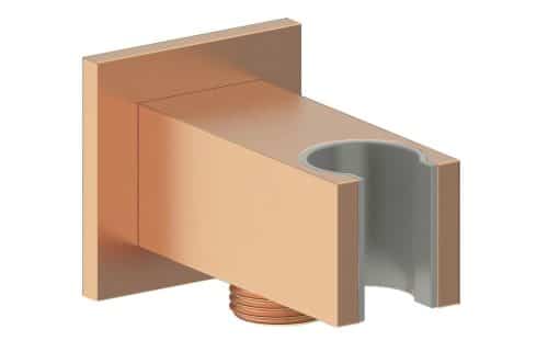 Yosemite Square Handset Wall Bracket with Wall Outlet - Brushed Bronze