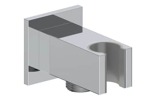 Yosemite Square Handset Wall Bracket with Wall Outlet - Chrome