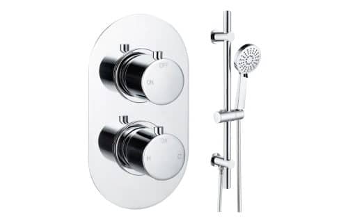 Gullfoss Round Shower Valve & Kit Pack 2 - Chrome