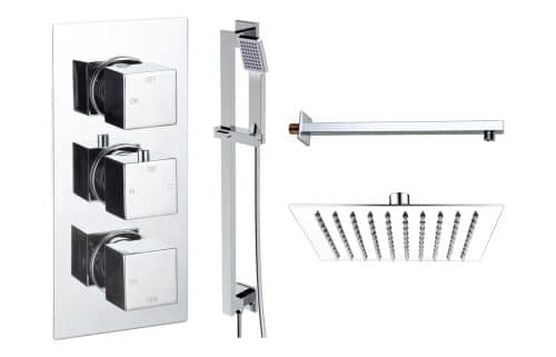 Yosemite Square Shower Valve & Kit Pack 3 - Chrome