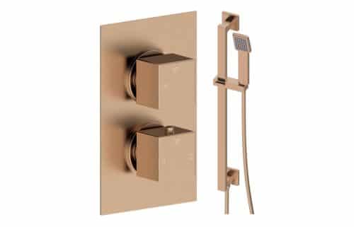 Yosemite Square Shower Valve & Kit Pack 2 - Brushed Bronze