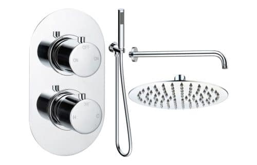 Gullfoss Round Shower Valve & Kit Pack 4 - Chrome