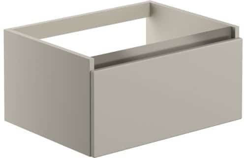 Beachy Head 600mm 1 Drawer Wall Hung Basin Unit (No Top) - Matt Latte