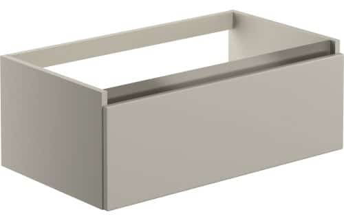 Beachy Head 800mm 1 Drawer Wall Hung Basin Unit (No Top) - Matt Latte