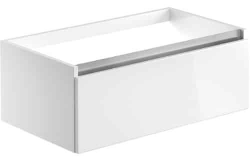 Beachy Head 800mm 1 Drawer Wall Hung Basin Unit (No Top) - White Gloss