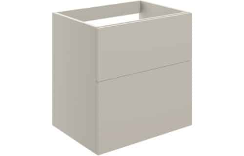 Horseshoe Bend 590mm Wall Hung 2 Drawer Basin Unit (No Top) - Matt Latte