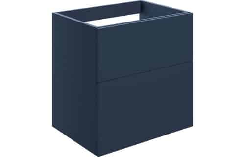 Horseshoe Bend 590mm Wall Hung 2 Drawer Basin Unit (No Top) - Matt Deep Blue