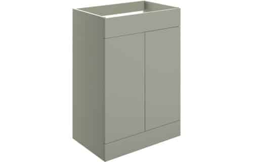 Horseshoe Bend 590mm Floor Standing 2 Door Basin Unit (No Top) - Matt Olive Green