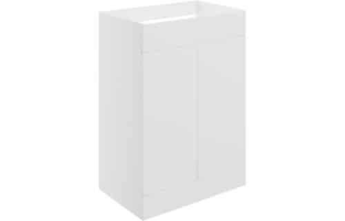 Horseshoe Bend 590mm Floor Standing 2 Door Basin Unit (No Top) - Matt White