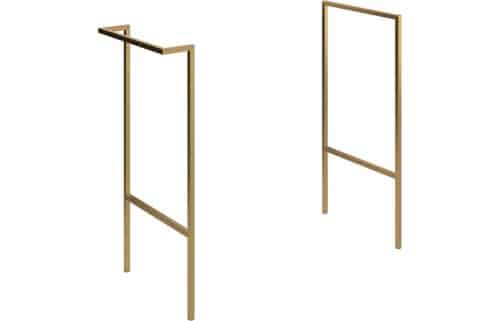 Horseshoe Bend Optional Frame with Integrated Towel Rail - Brushed Brass