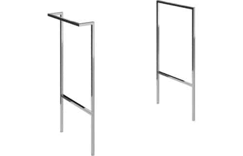 Horseshoe Bend Optional Frame with Integrated Towel Rail - Chrome