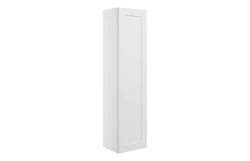 White Cliffs 300mm Wall Hung 1 Door Tall Unit - Matt White
