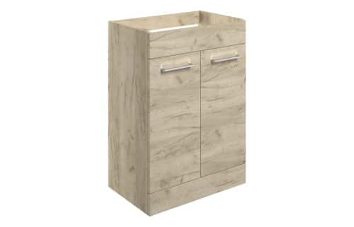 Moai 590mm Floor Standing 2 Door Basin Unit (No Top) - Oak
