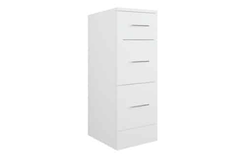 Kasai 300mm 3 Drawer Base Unit - White Gloss