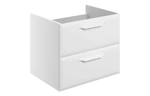 Penni 600mm Wall Hung 2 Drawer Basin Unit (No Top) - Matt White
